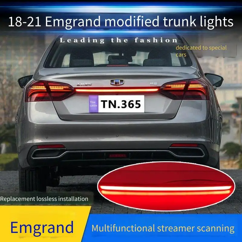 

Для Geely Emgrand Proton Persona 2018 2019-2021 сквозной задний фонарь, светодиодный блок в сборе, потоковое направление, Plug and Play, указатель поворота DRL