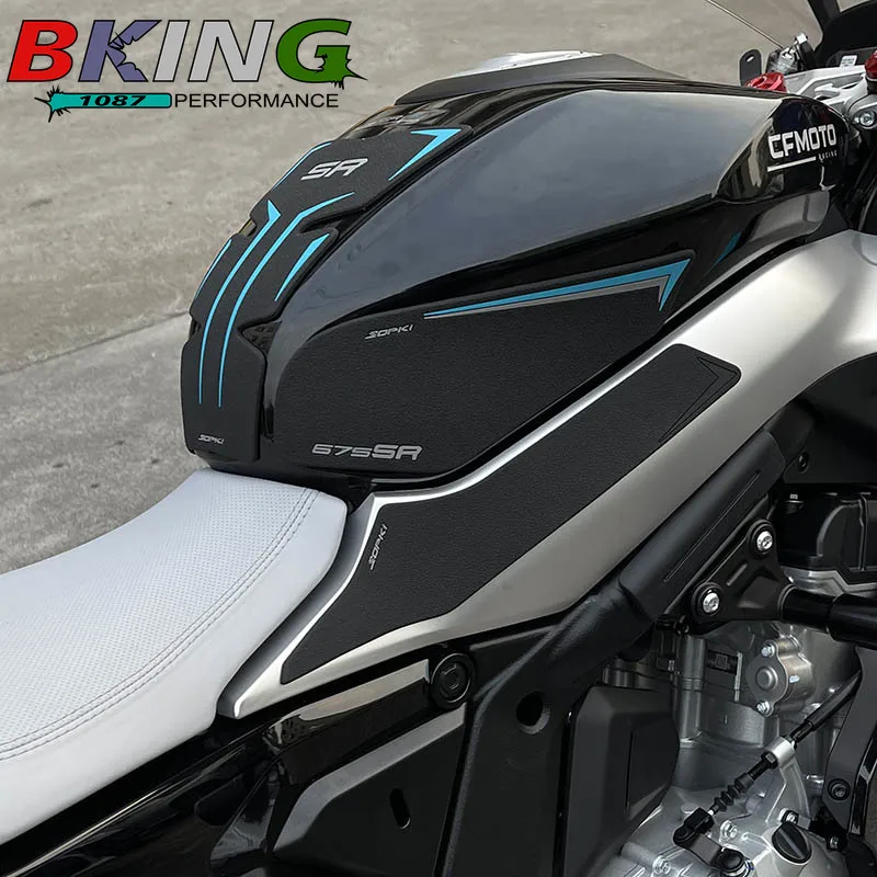 FOR CFMOTO SR675 675SR 675 SR 675SR-R 2025+ Motorcycle 3M Anti Slip Tank Pad Stickers Pad Side Gas Knee Grip Protector Decal