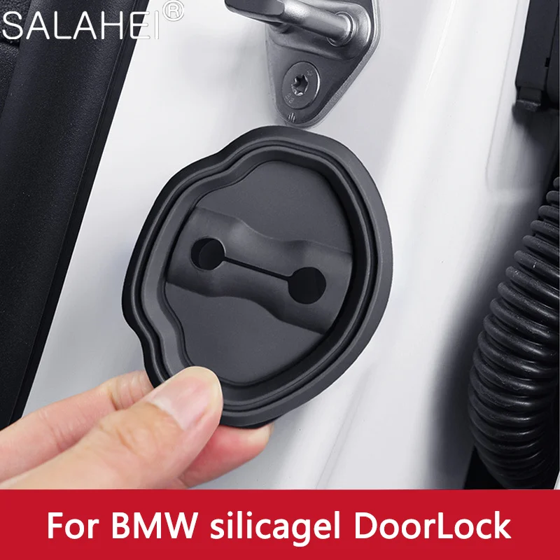 

4Pc/Set Silicone Car Door Lock Buckle Cover For BMW 2 3 7 I3 IX-xDrive50 M4 i7 Shock Absorber Cushion Anti-collision Accessories