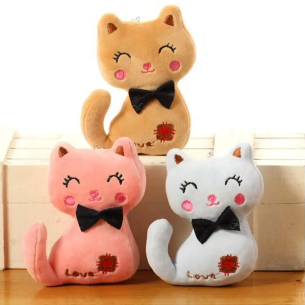 

Gift Soft Wedding Ornaments Cat Children Kid Stuffed Animal Plush Toy Bag Pendant Key Chain