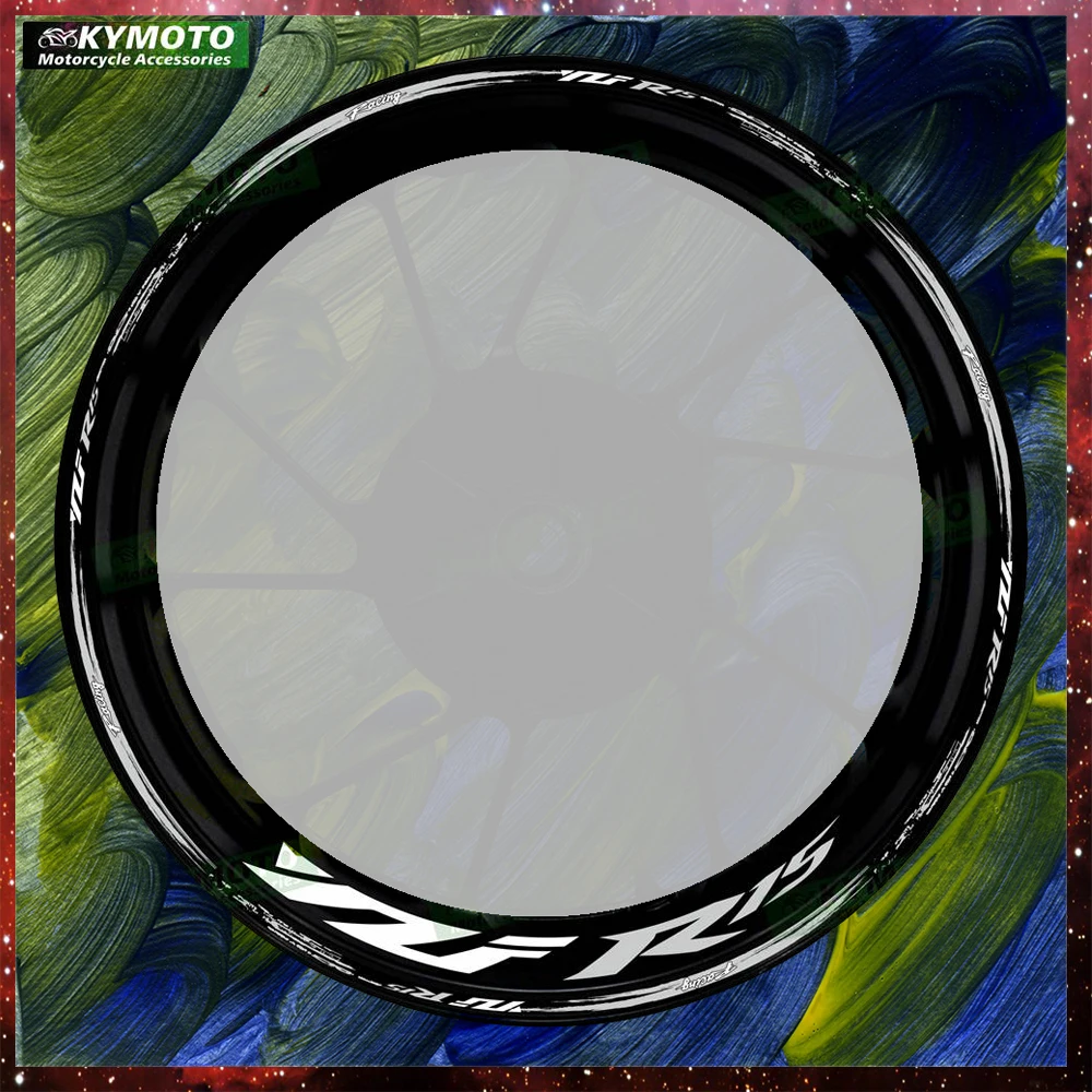 

Аксессуары для мотоциклов YZF R15 R 15, 17-дюймовые наклейки на передние и задние колеса, модифицированные светоотражающие наклейки на обод колеса, украшение