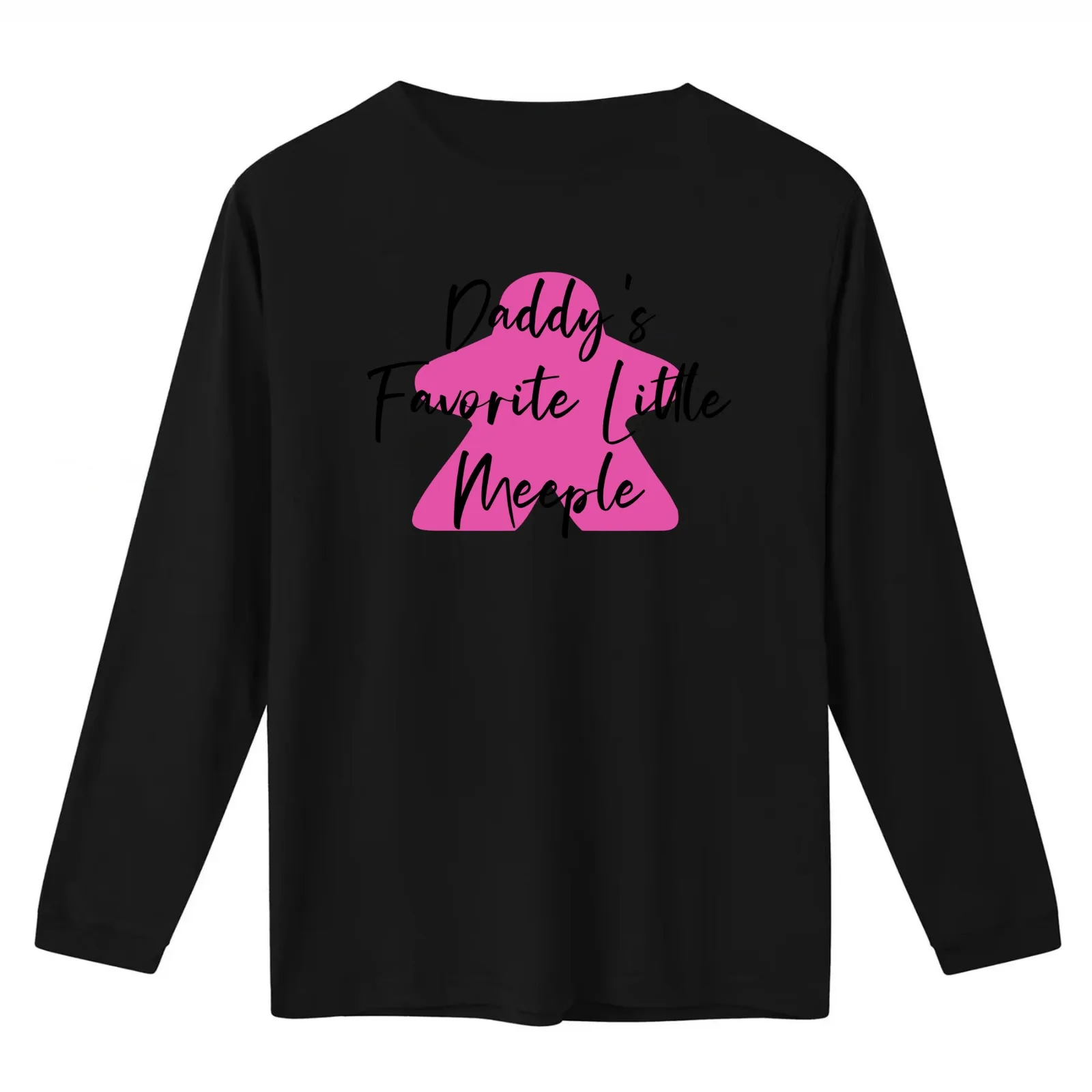 Daddy's Favorite Little Meeple - Pink Girl T-Shirt Summer Casual Cotton Tee Oversized Streetwear Tops Vintage Graphic Print