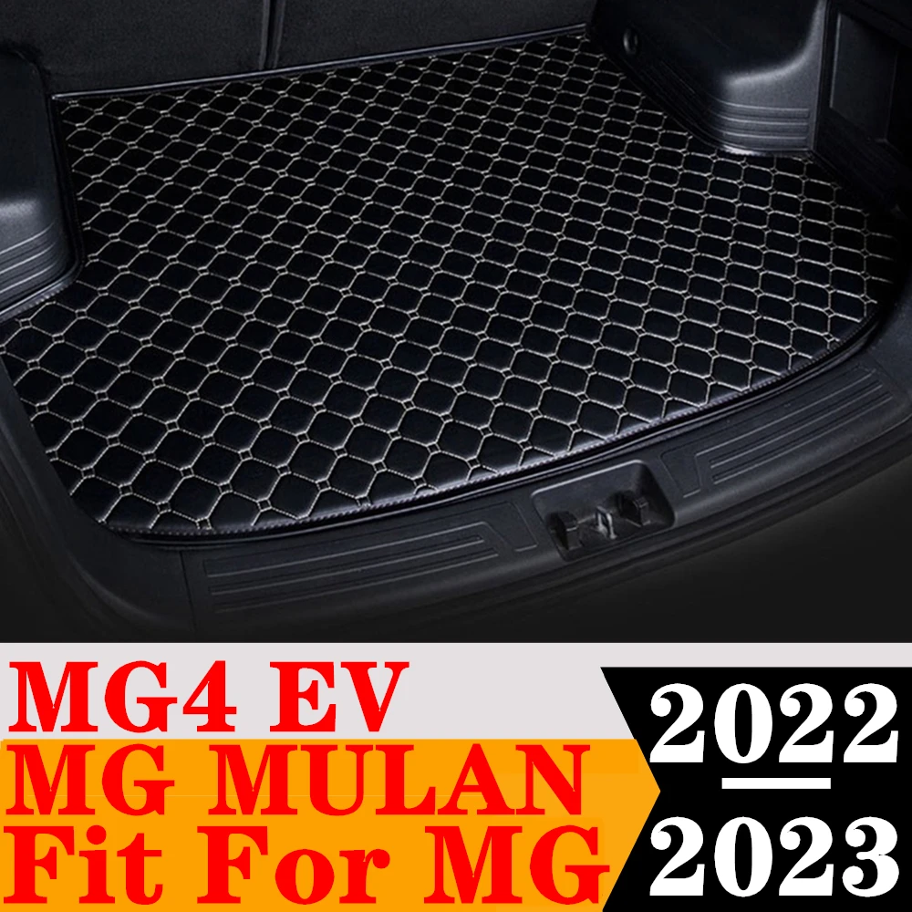 Car Trunk Mat For MG MG4 EV MULAN EH32 2023 2022 Rear Cargo Liner Tail Boot Tray luggage Pad Interior Vehicles Auto Carpet Parts