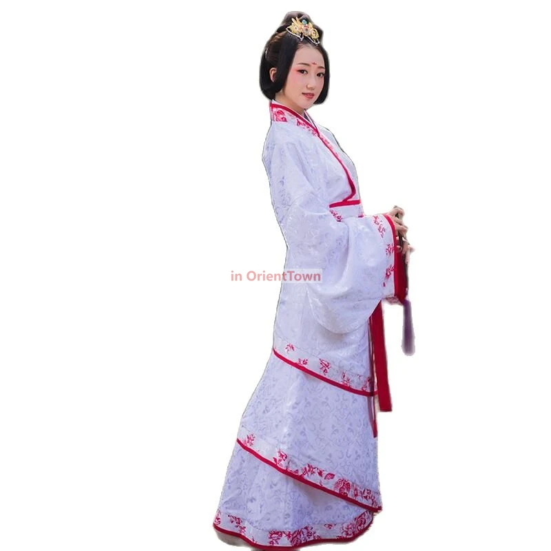 ملابس أداء الفن الكلاسيكي Hanfu المرأة الصينية الجنية أزياء الرقص الكلاسيكي فستان شرقي أنيق قديم