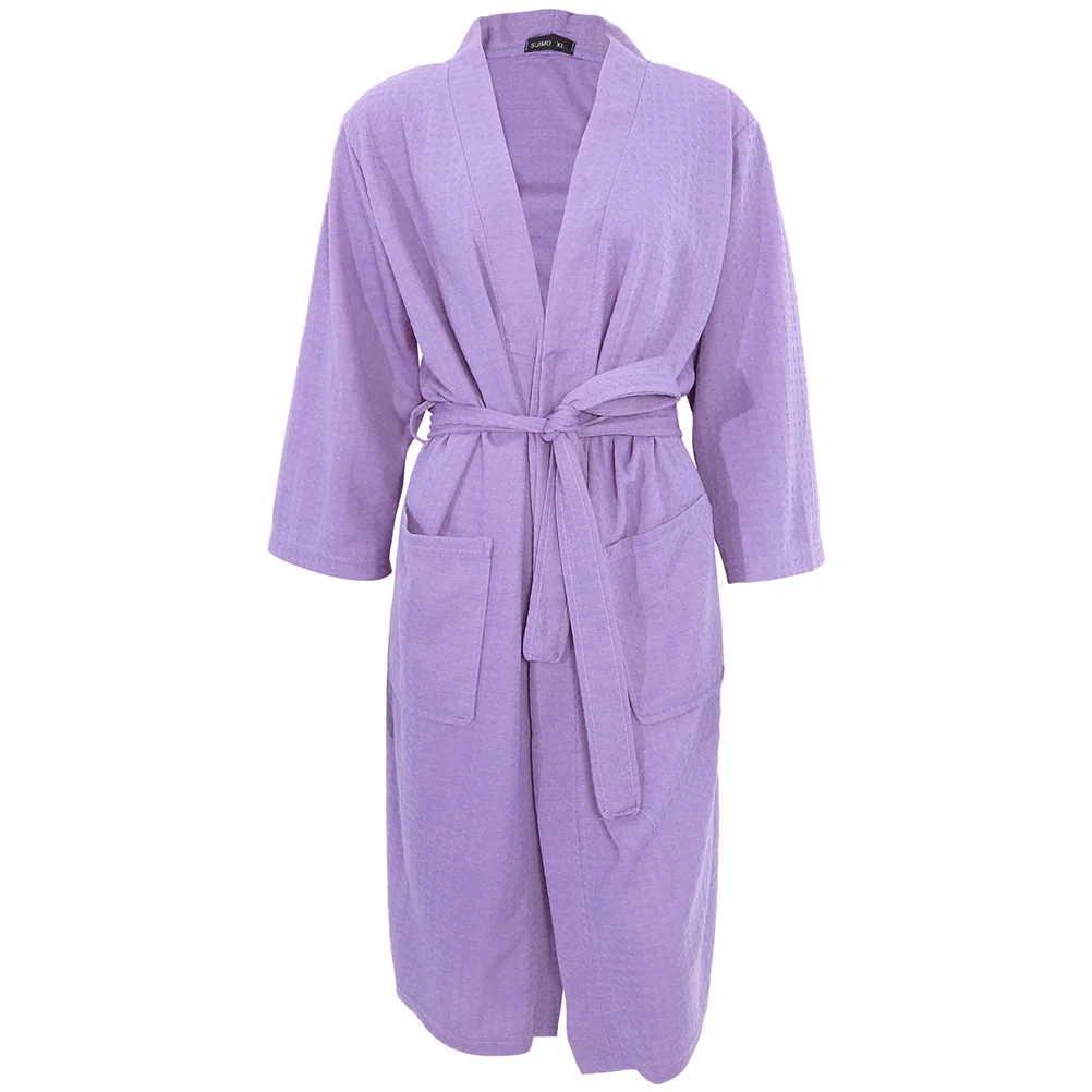 

Bathrobe Shower Gown Unisex Nightgown Sleepwear Spa Guest Client Long Bathrobes