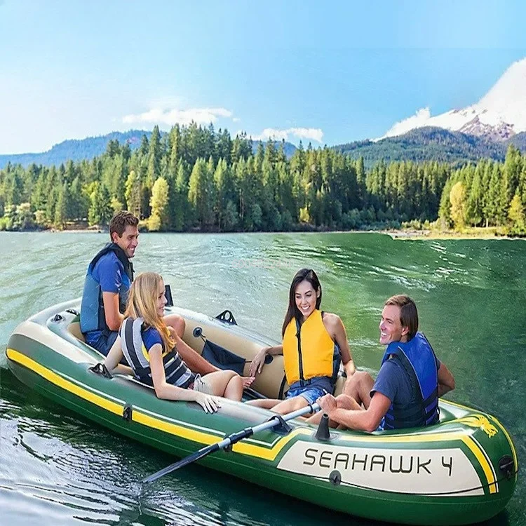Seahawk thickened 4-person boat single inflatable rubber kayak 2-person/3-person fishing kadin
