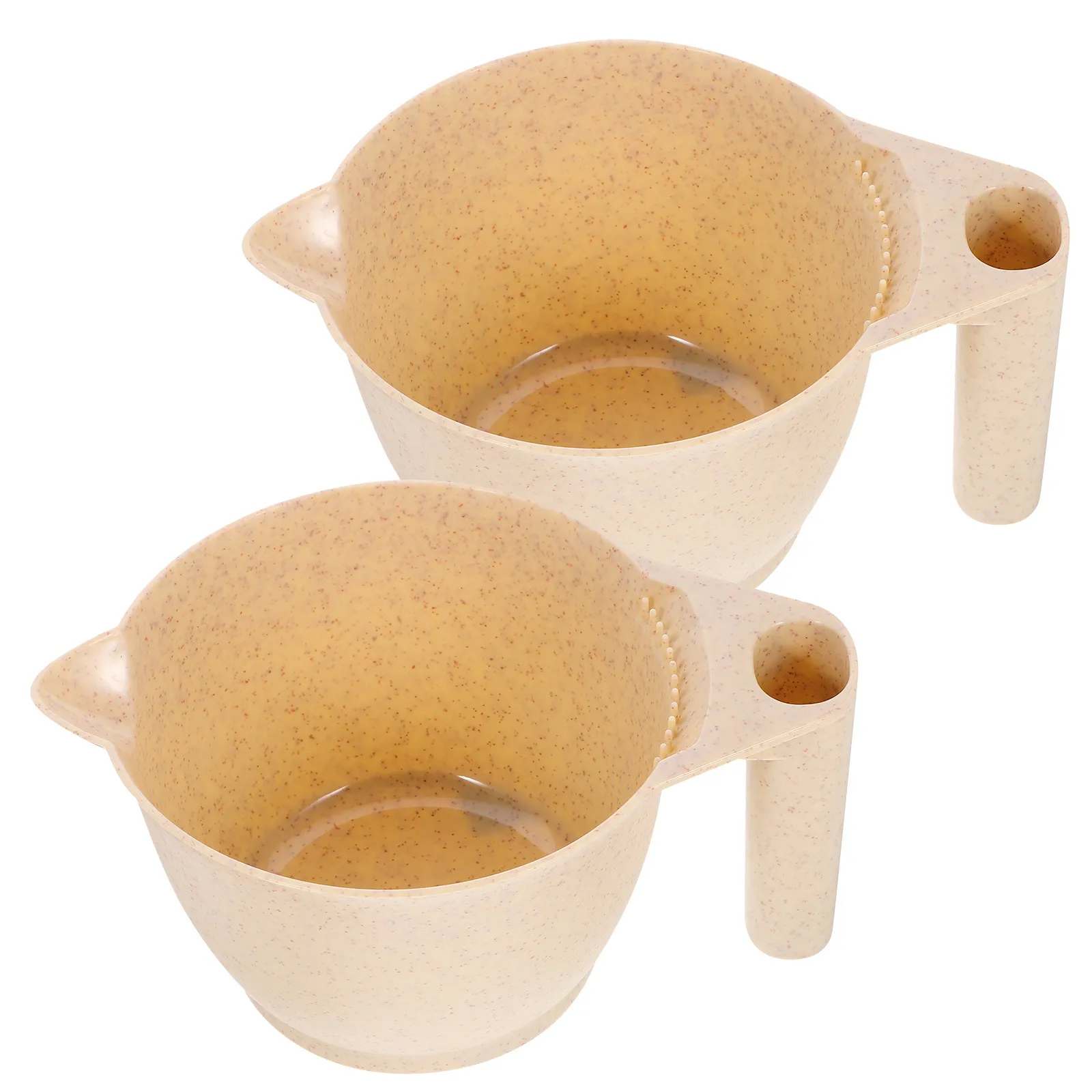 

2Pcs Mixing Bowl for Hair Wear-Resistant PP Material Tint Bowls Salon Home Use Hair Coloring Accessories Set