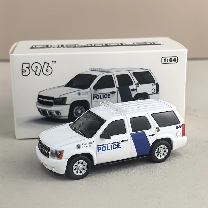 

596 1:64 Tahoe SUV Федеральный защитный сервис, легкосплавный автомобиль, литье под давлением и игрушечный транспорт, модель автомобиля, миниатюрная масштабная модель автомобиля для детей
