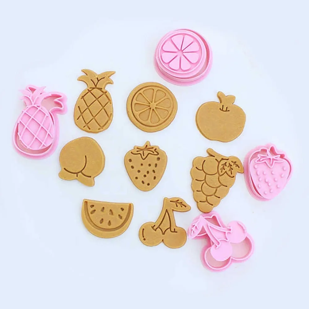 Fruit Series Cookie Cutters Biscuit Mold Stamp Kitchen Baking Pastry Bakeware Dessert Baking Supplies