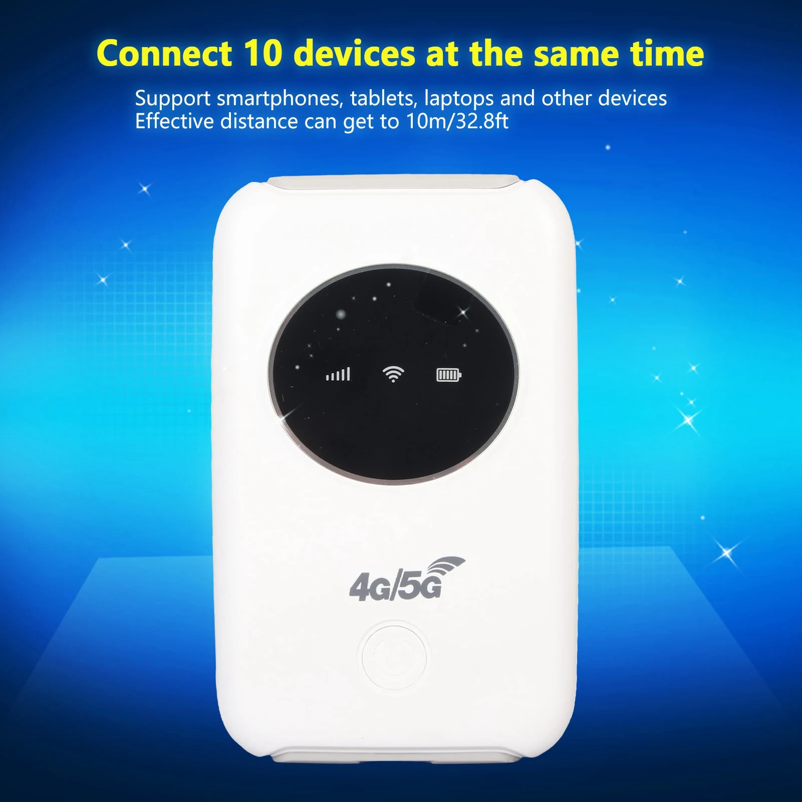 4G LTE USB WiFi Modem 300Mbps Unlocked 4G WiFi Micro SIM Card Slot Built in 3200MAh Wireless Portable WiFi Router