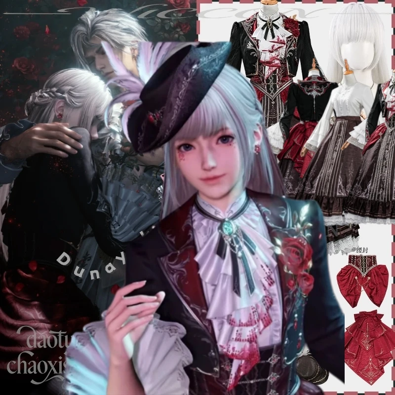 

Game Love And Deepspace Cosplay Sylus’s New Event: Where Silverwings Rest Silverwing Fiend Goth Classical Lolita Retro Dress Cos