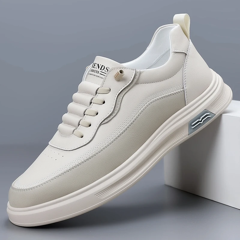 

Spring Summer Skateboard Footwear New Trendy Man Tenis Casual Masculino Leather Mens Casual Shoes Classic Men Leather Sneakers