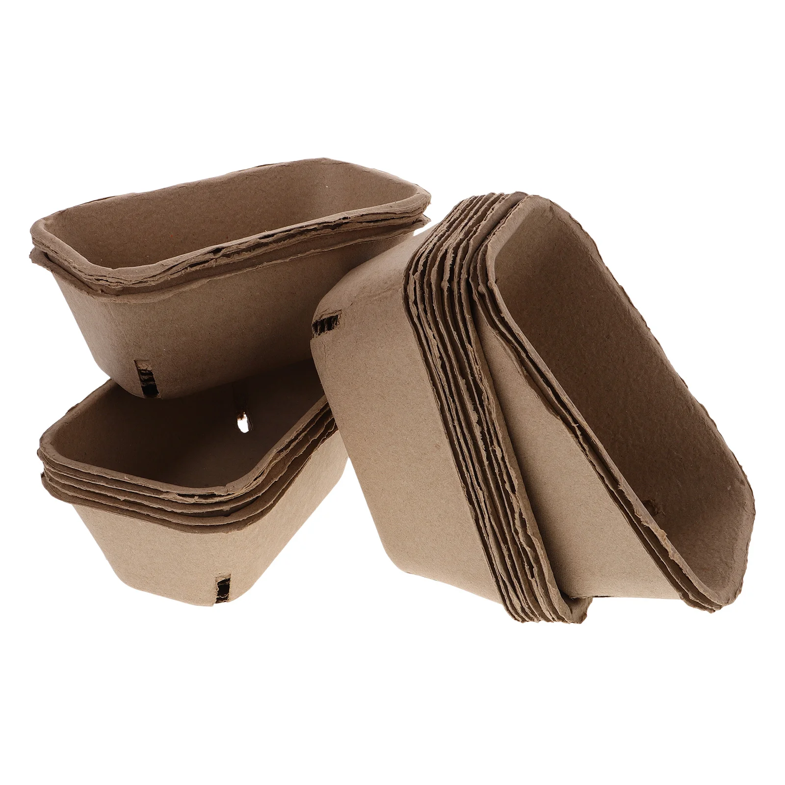 20Pcs Berry Basket Paper Tray Household Snack Container Strawberry Packing Holder