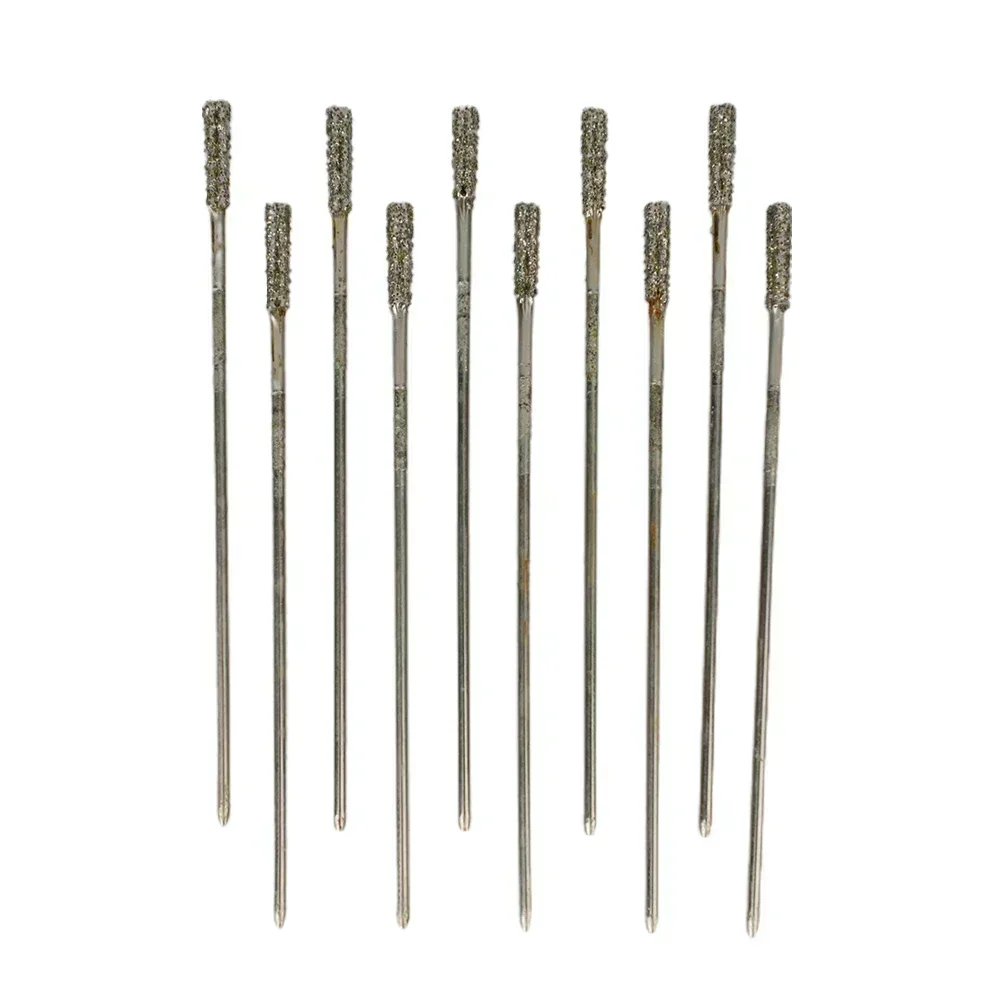 10/12pcs Diamond Drill Bits Fits Tile Stone Glass Jewellery Drilling Bit Hole Saw Eletric Machine Nail Bit Brush Burr Tools