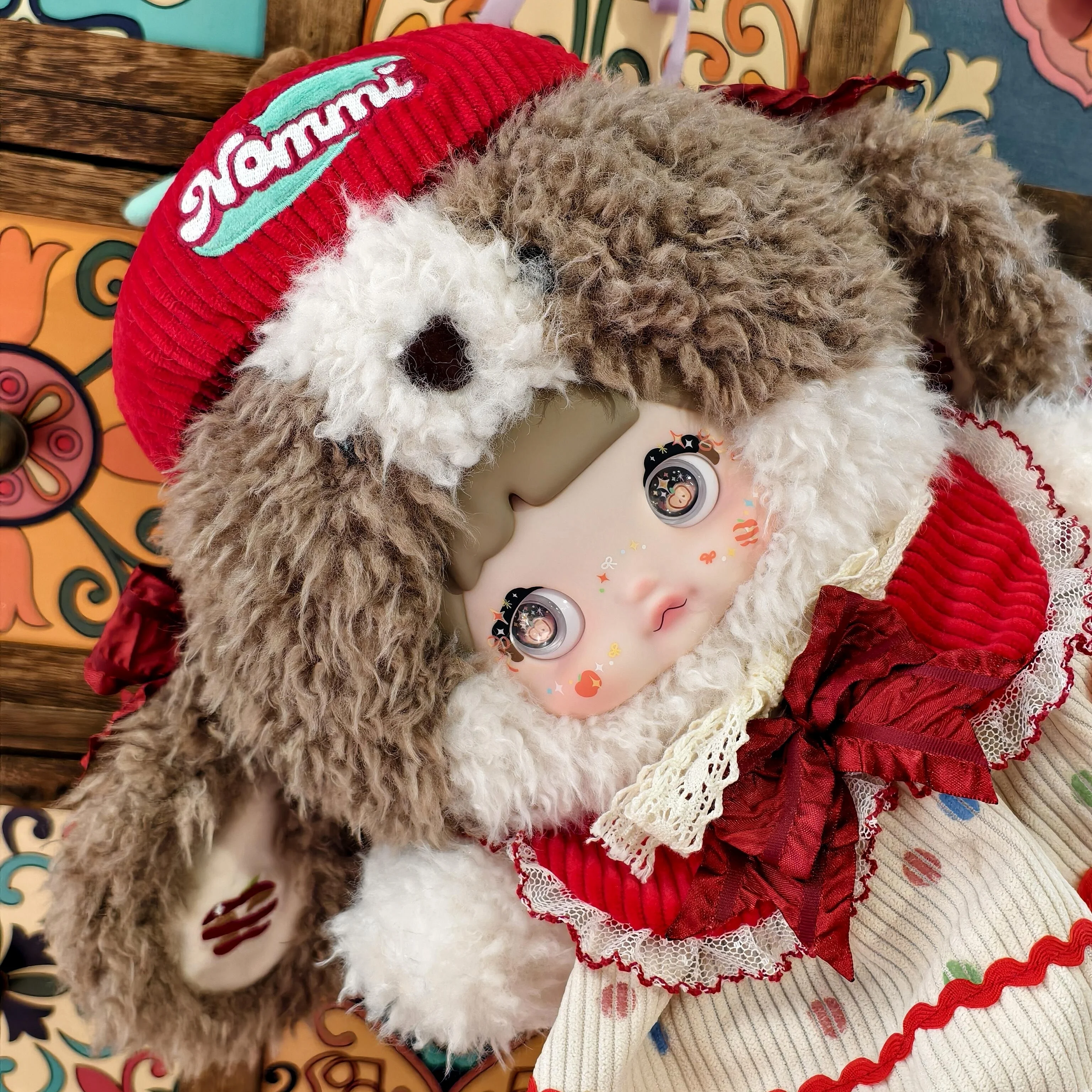 

Genuine Nommi 400% Bite Into Apple Series Limited Edition Blister Card Cute Vinyl Plush Doll Model Decorative Collect Toy Gift