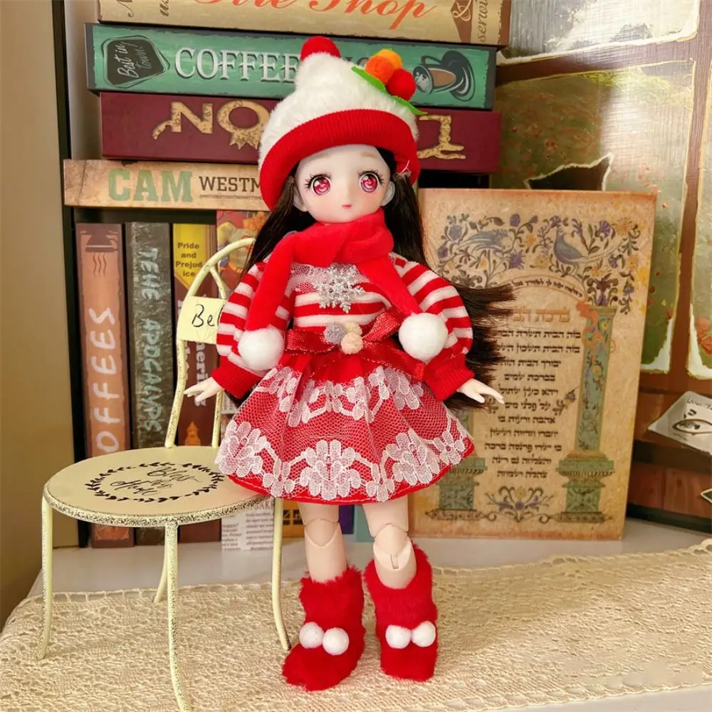 30cm New 6 Points BJD Doll Merry Christmas Cos Gift Christmas Children's Gift Handmade Girl Toy