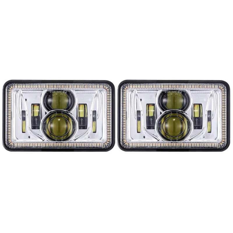 Faros Delanteros LED DOT de 4x6'' con Luz Alta/Baja y Señal de Giro DRL para Kenworth T800 T400 T600 W900B W900L IP67