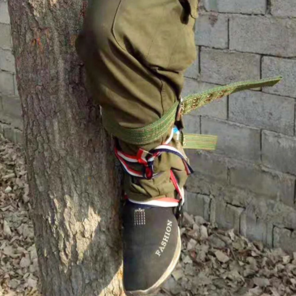 2-Gear Tree Climbing Spike Set Pole Climbing Spurs مع حزام أمان وحزام للقدم
