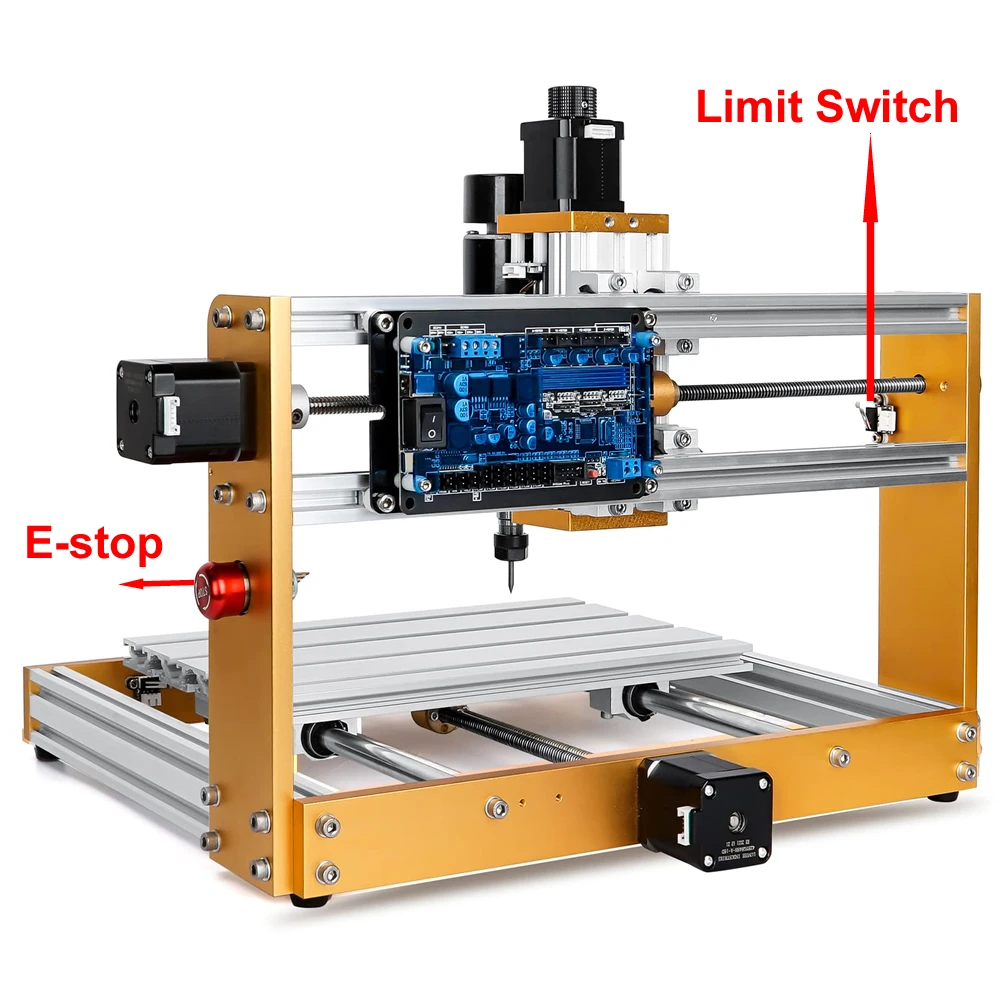 Mini CNC Router 3018 Pro Aluminum Frame CNC 3018 Plus Upgrade Kit NEMA17 Stepper Motor 500W Spindle Limit Switch Offline Control