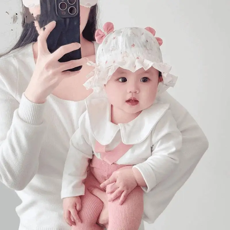 

Baby Hat Spring And Autumn Thin Baby Girl Princess Style Fisherman Hat Going Out Sun Protection Hat Infant Basin Hat