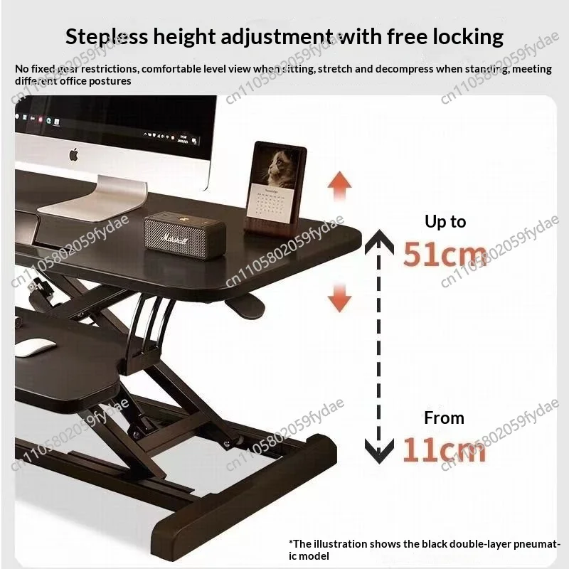 Height Adjustable Standing Computer Desk Foldable Portable Laptop Desktop Riser Home Office Gaming Ergonomic Gaming Desk