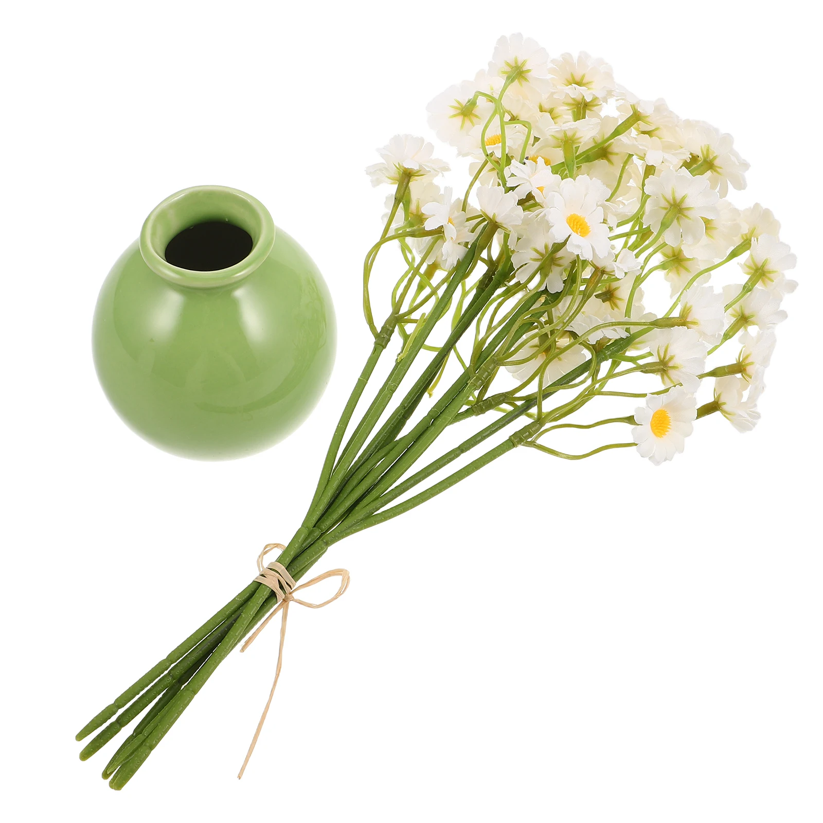 

1Set Artificial Flower Arrangement Faux Flowers Dining Table Centerpiece Desktop Decoration Realistic Simulation Vases