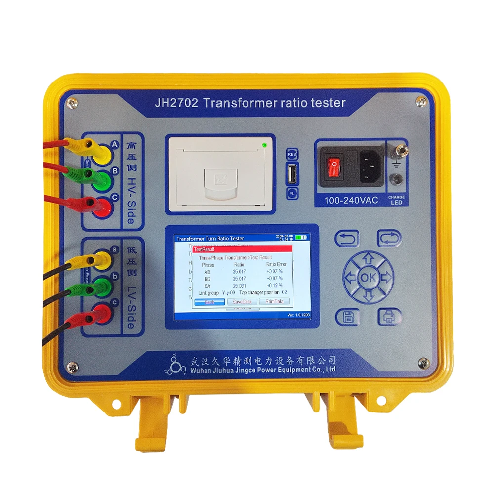 

Multi-Function Three Phase TTR PT CT Test Transformer Turns Turn Ratio Tester Test Meter With Built-in Battery Spanish Language