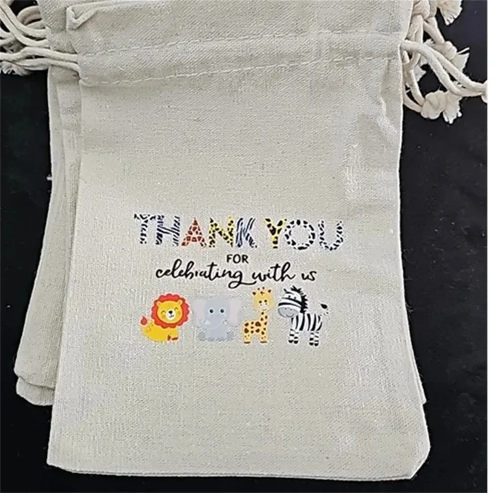 

20 animal Thank you candy gift bags Jungle Safari zoo Theme Boy Girl Baby Shower wild one two Birthday Party decoration Favor