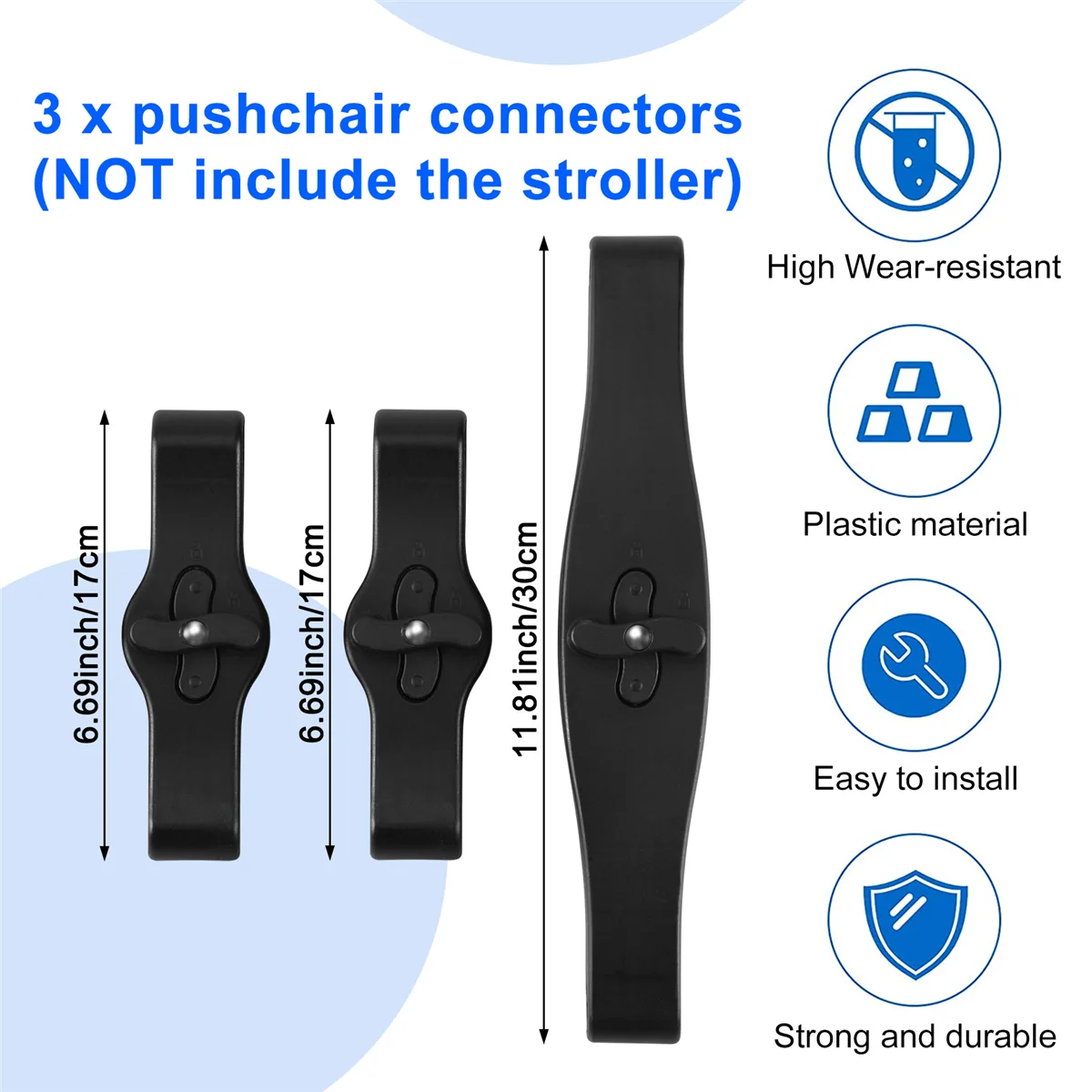 

A03V 3 шт. соединительная втулка в коляску для детской коляски yoya, соединительный адаптер для коляски YOYO в коляску-близнецы