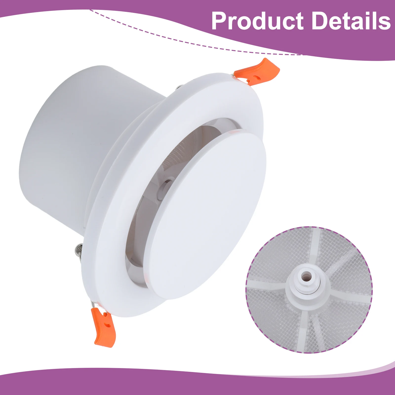 Circular Air Distribution Grille in ABS with Filter for Simultaneous For intake for exhaust and Return Air Management