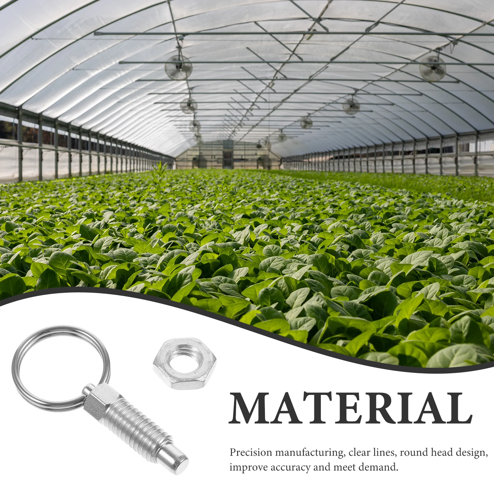 ลูกบิดล็อคอัตโนมัติ 10 ชิ้น สำหรับโรงเรือน ฟาร์ม สนามหญ้า หมุดล็อคเหล็ก ความแข็งสูง ทนทานต่อการสึกหรอ เครื่องมือกำหนดตำแหน่ง