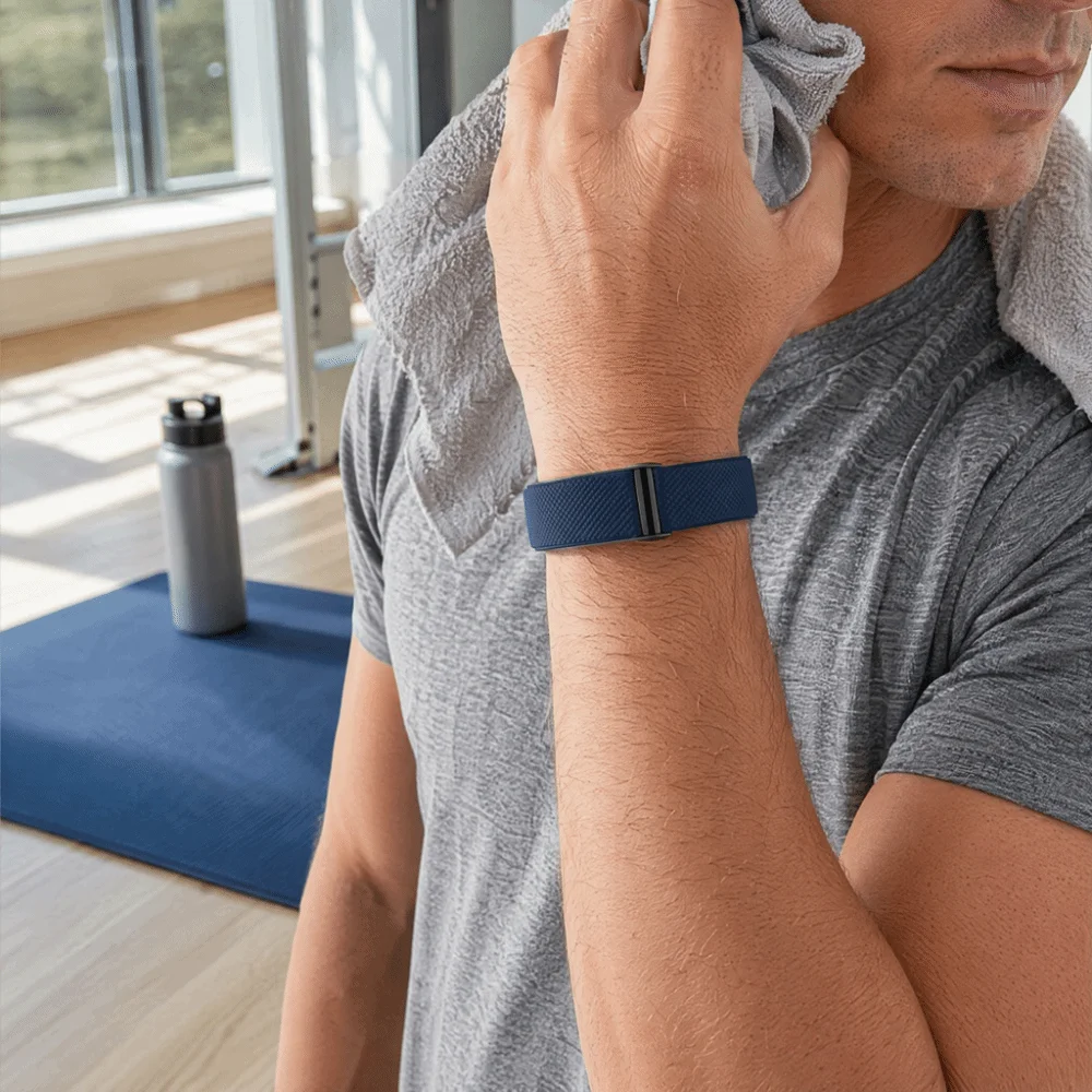Nylon Sport Band Magnetic Elastic Fitness Tracker Strap Adjustable Breathable Replacement Wristband for Google Fitbit Air