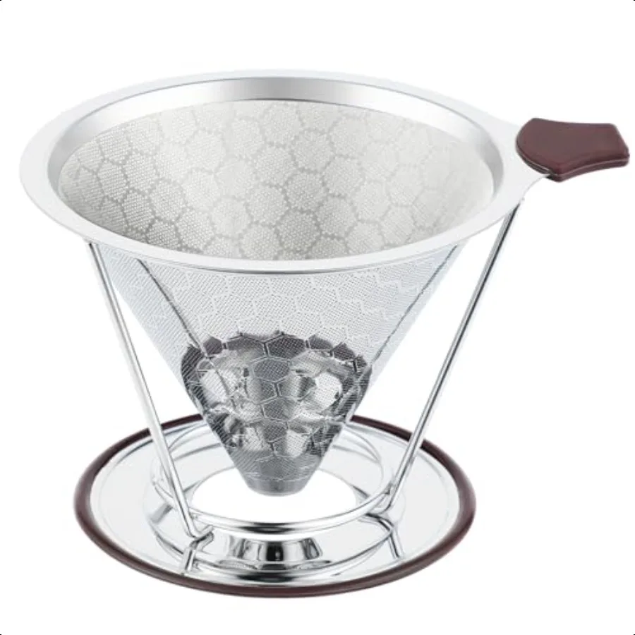 

Pour Over Coffee Filter Stainl Steel Coffee Dripper with Stand Paperl Reusable Filter with Removable Cup