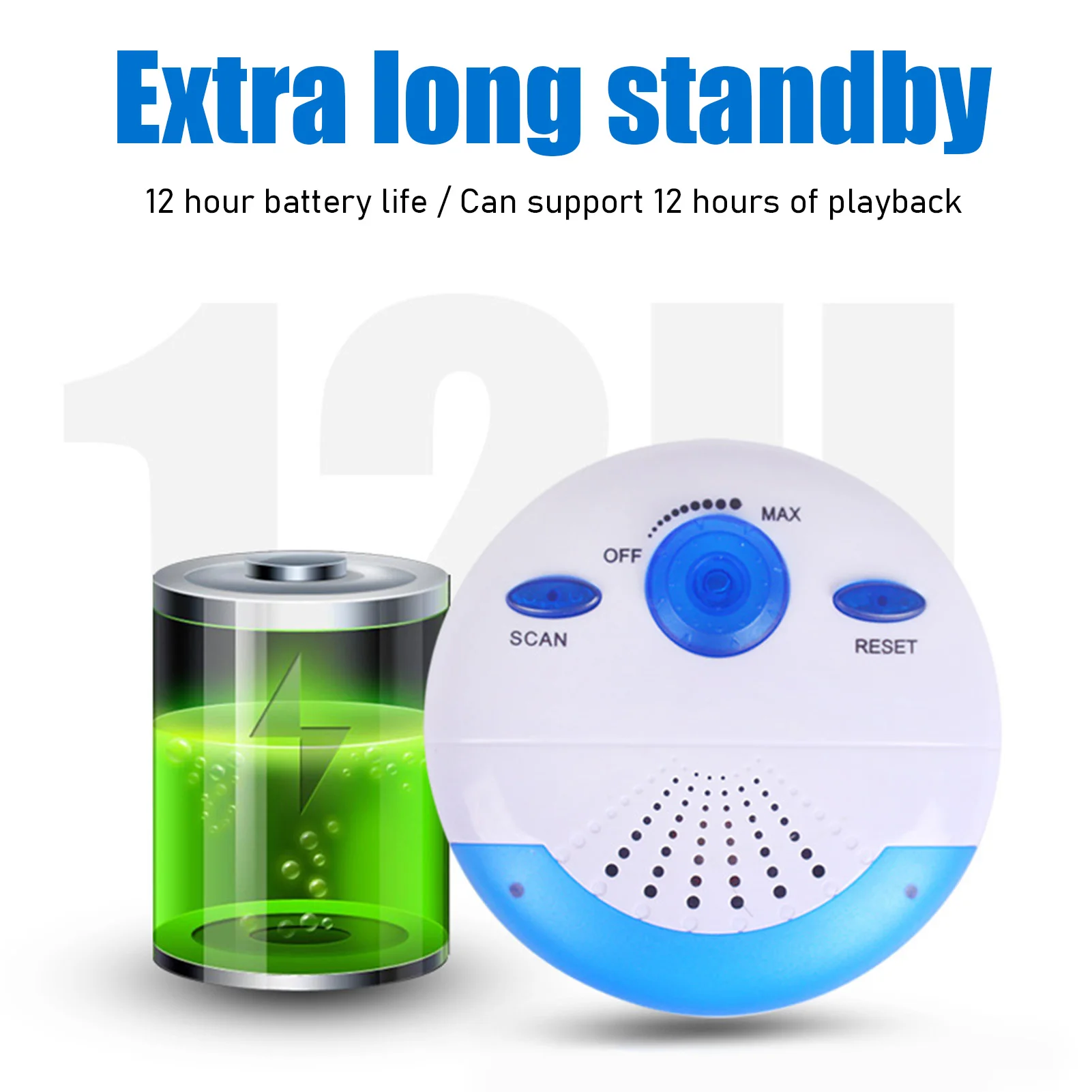 Shower Radio IPX7 Waterproof 360 Degrees Surround Sound Portable FM Radio with Top Handle for Bathroom Outdoor Portable FM Radio image 6
