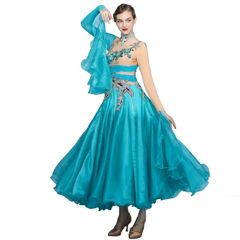 ODBD1288 Venda quente de alta qualidade Desgaste de desempenho feminino vestido de competição de salão