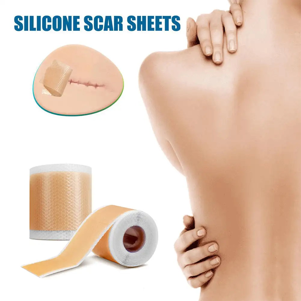 Silicone Scars Sheets Keloid Bump Removal Strips, Scars Reducing Treatments Surgical Scars, Burn,Tummy Tucks, Acne, C-Section