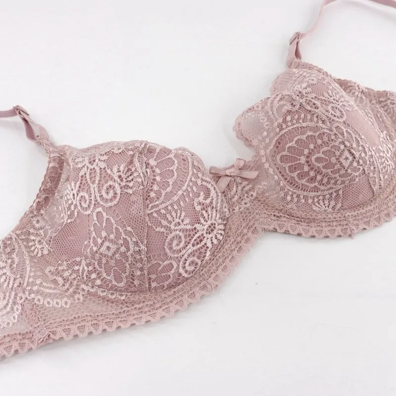 Beauté wear sutiã push up respirável de renda fina, top de lingerie pequeno tamanho top com fio