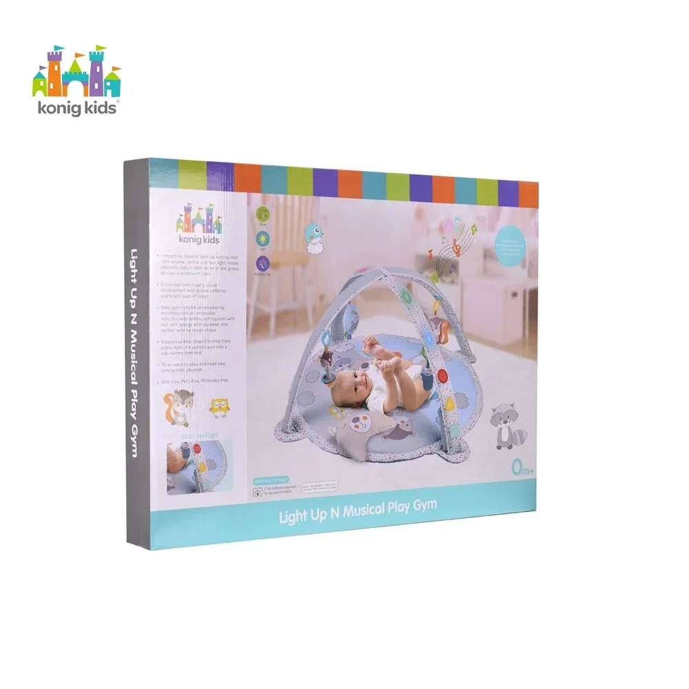 Konig Kids Babyproducten Rond Baby Kruipvloer Tapijt Baby Speelmat Met Verlichting