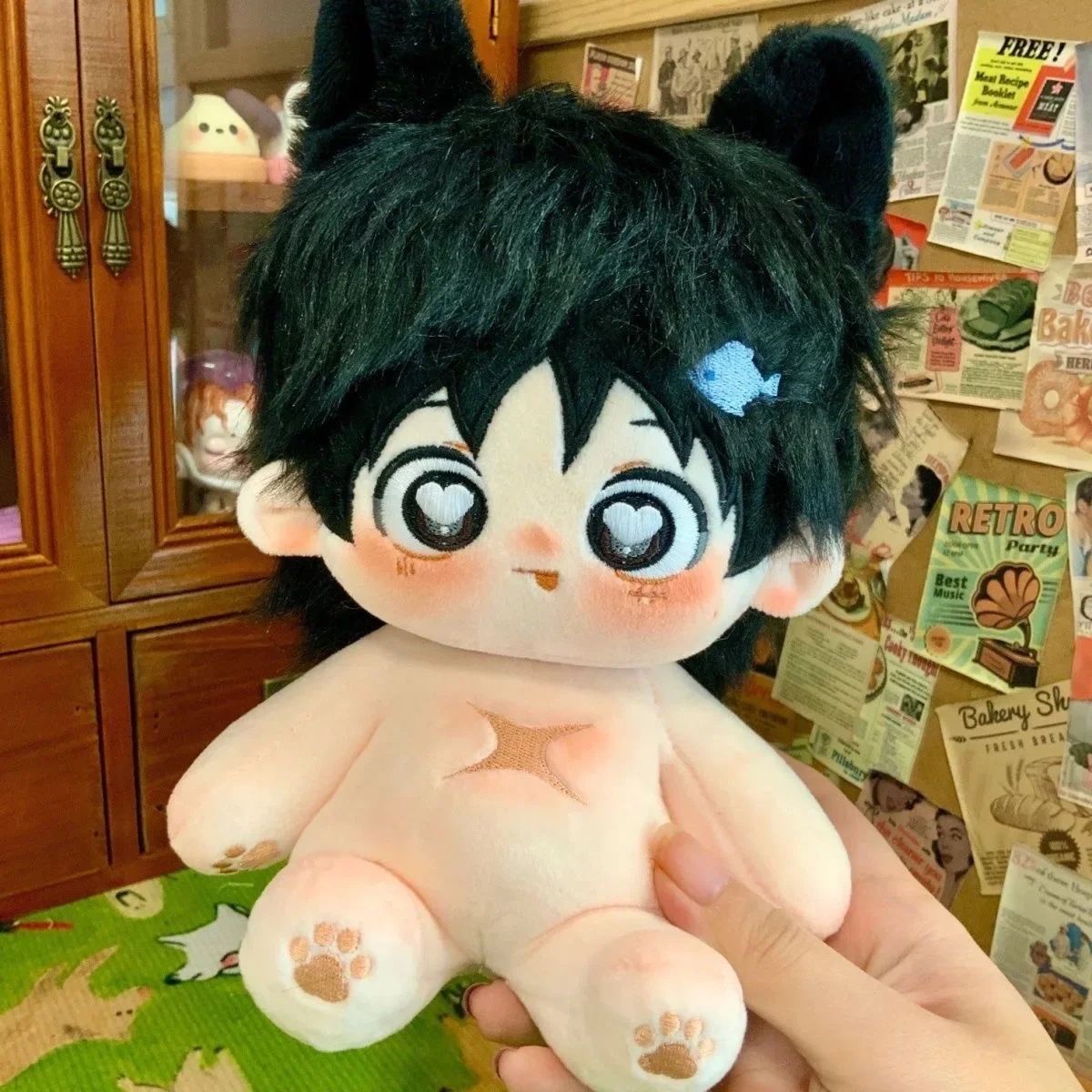 20 CM Cute Luffy Handsome Boy Plush Doll Cotton Body Figures Anime Role Dress Up Cotton Doll Toys Cartoon Birthday Xmas Gift