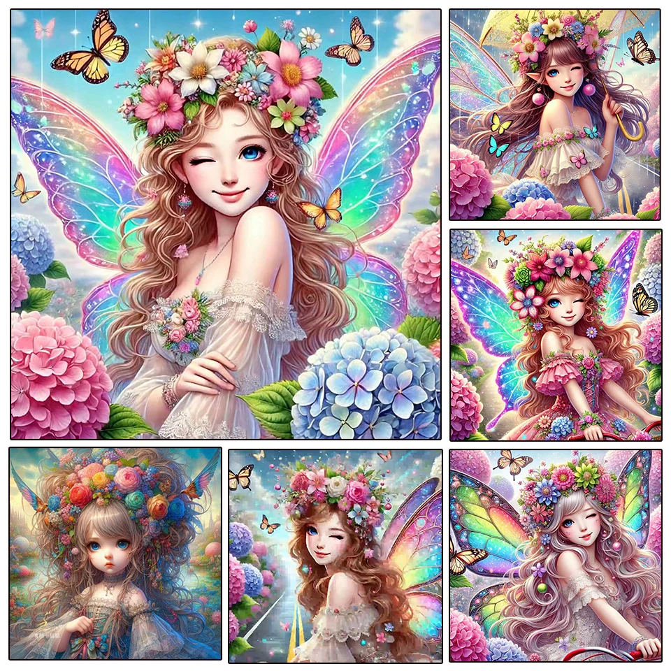 

Diamond Painting Sales Cute Embroidery Ball Girl Elf Full Diamond 5DDiy Embroidery Cross Embroidery Room Decoration