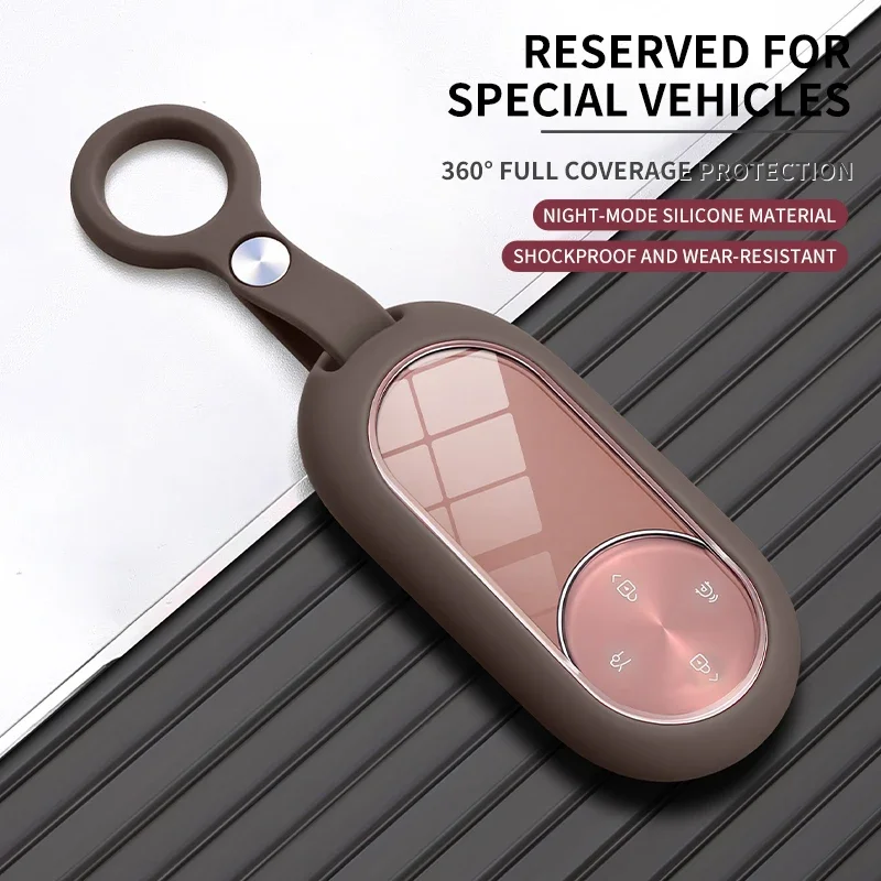 Liquid Silicone Rubber Car Key Case Cover Fob For MAEXTRO S800 Auto Smart Remote Key Protector Shell Decorative Accessories 4