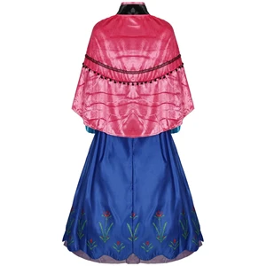 آنا الأميرة فستان طويل مجمد للنساء ، زي الثلج إلسا تأثيري ، فساتين حفلة خرافية ، فستان هالوين يتوهم للبالغين أفضل 12 حكايات خيالية مبيعا - رقم 7