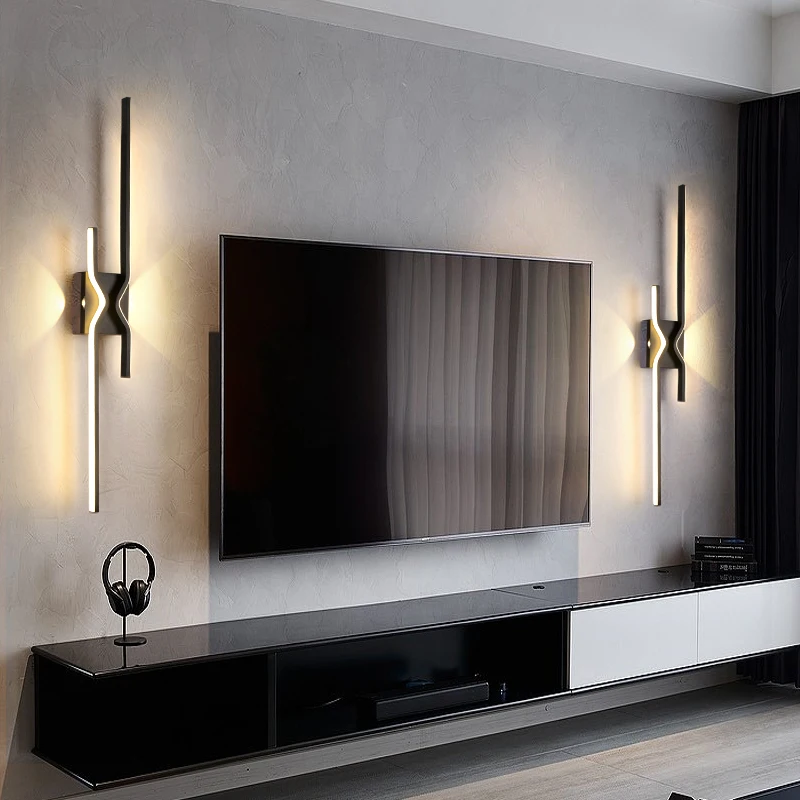 

Modern simple LED wall light living room Bedroom bathroom Dining room TV wall Stair wall decoration home lighting
