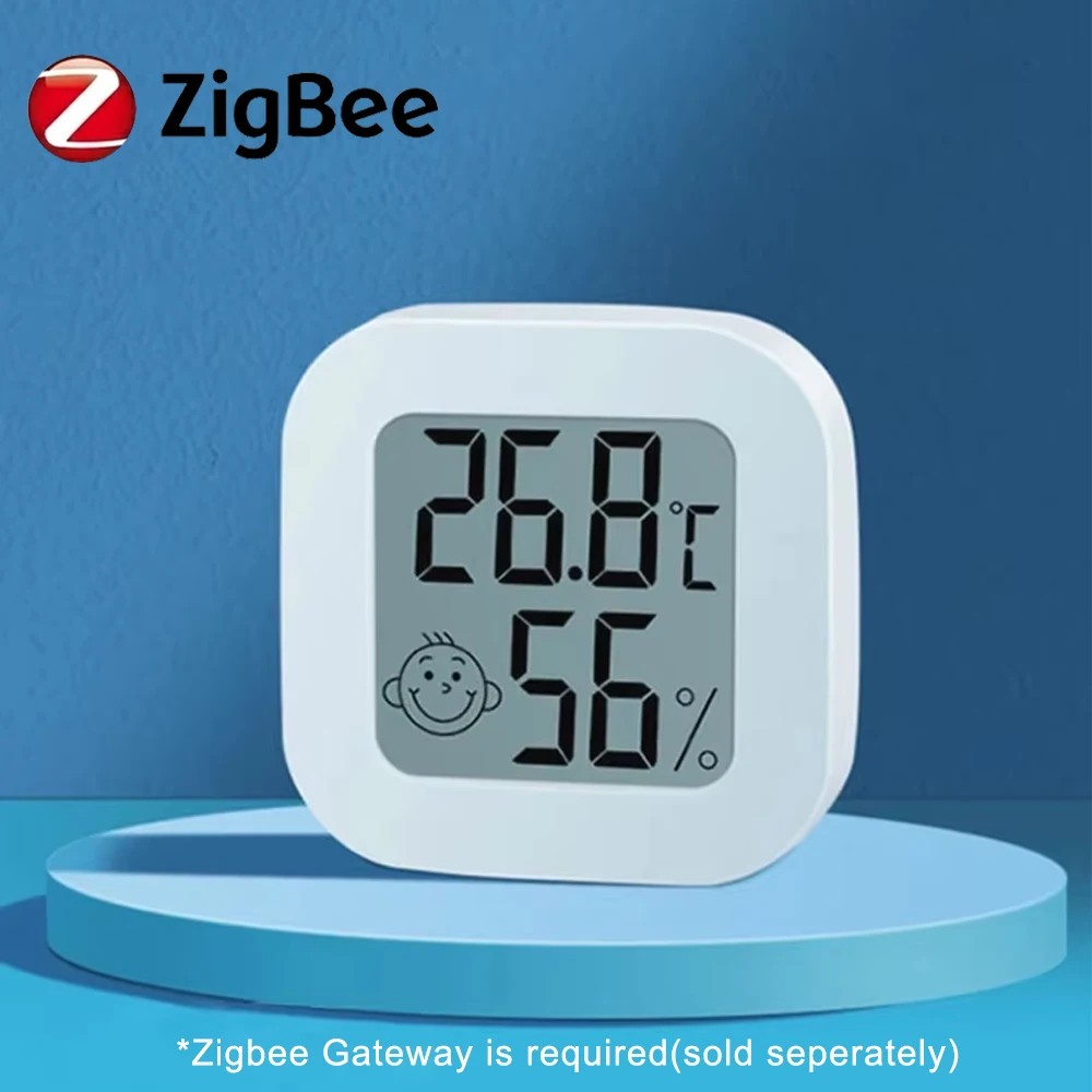 Zigbee Temperature Humidity Sensor Smart Home LCD Screen ThermoHygrometer Work With Alexa Google Home Smart Life Tuya Yandex Z2M
