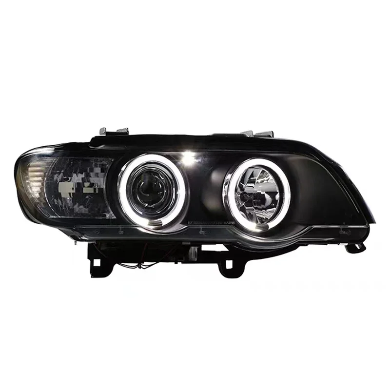 

Hot Selling Car light Headlamps LED Modified Headlight Assembly For BMW X5 E53 1999-2002 single vision lens