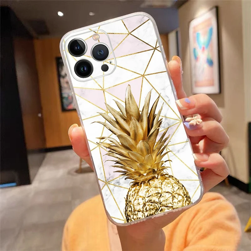 

Phone Case For iphone 17 Air 17 Pro Max 16 15 14 13 Pro Max 15 16 Pro 15Plus Summer Pineapple Fruit