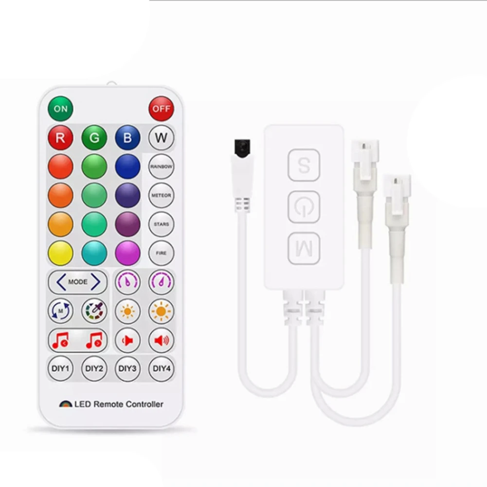 

SP511E WiFi Music LED Controller for WS2812B WS2811 Addressable Pixel RGB LED Strip Dual Output Smart Voice Control