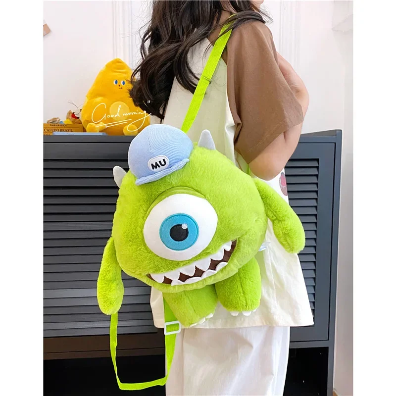 Disney Cartoon Kleine Monster Mike Pluche Speelgoedtas Creatieve Schattige Baby Pluche Speelgoedrugzak Eenogige Anime Pop Rugzak