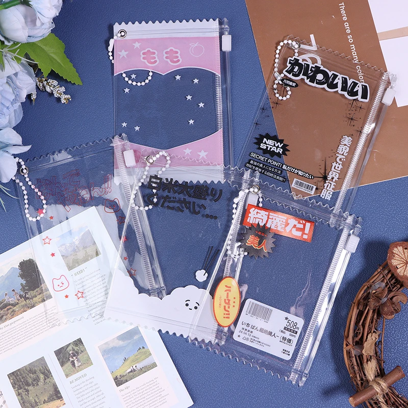 Interrupteur sac de rangement transparent pour bonbons, porte-cartes en PVC, accessoires pour badge, pendentif, coque de protection, pocommuniste pour cartes, 1PC