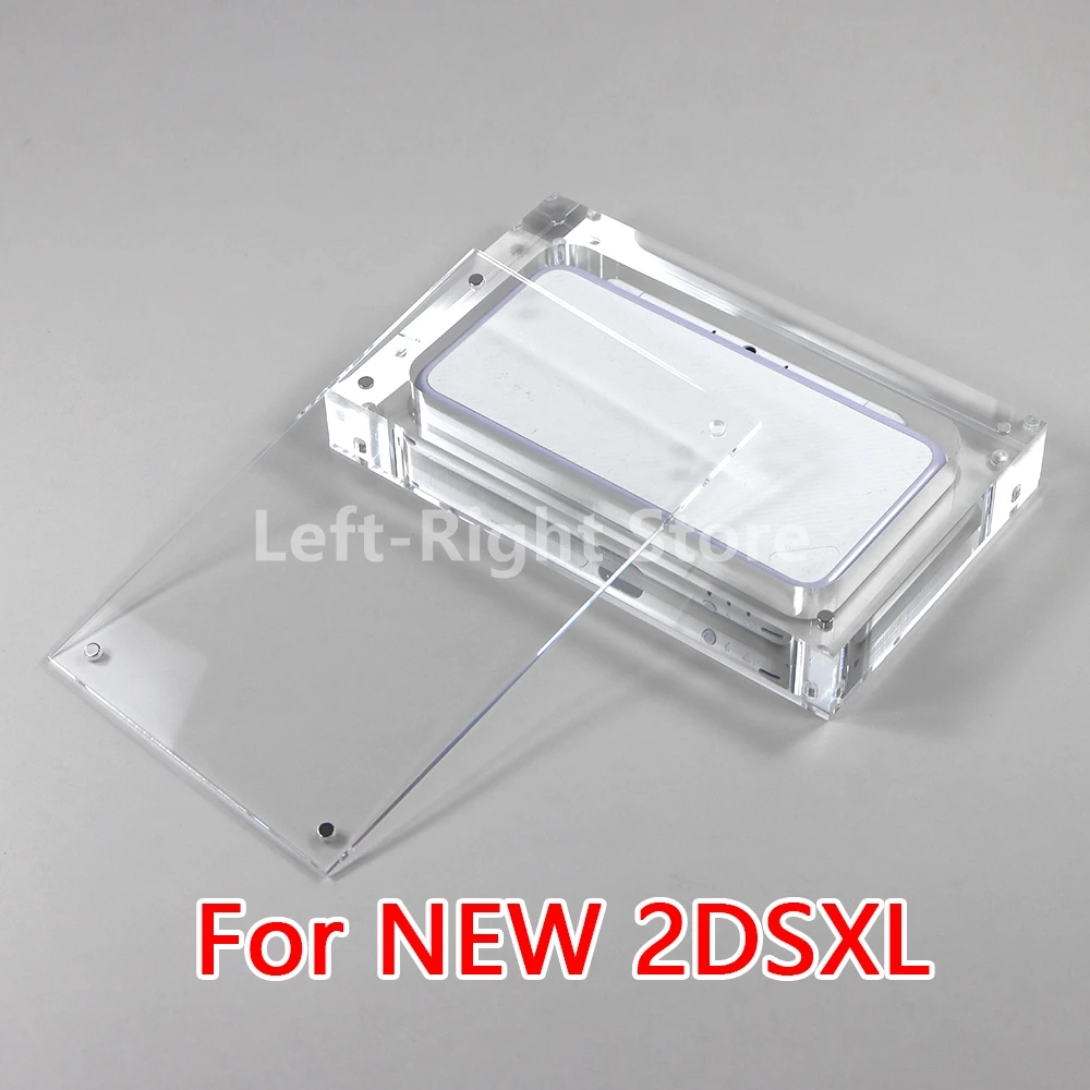 8PCS  Acrylic Box For NEW 2DS XL Game Console Cover Shell Box Display Stand Clear Transparent Storage Magnetic For NEW 2DSXL LL